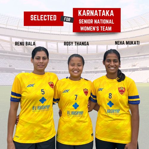 Selected for Karnataka Senior National Team for Santosh Trophy